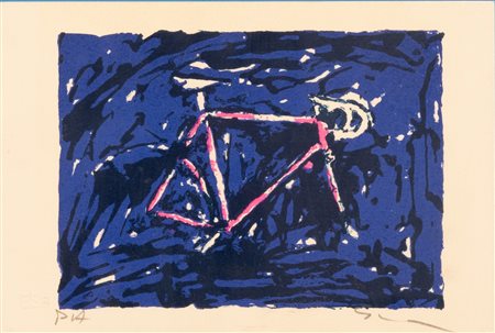 Mario Schifano (Homs, 20/09/1934 - Roma, 26/01/1998)  Bicicletta