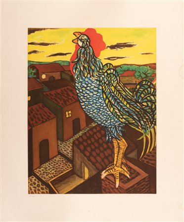 Giuseppe Migneco (Messina, 09/02/1903 - Milano, 28/02/1997)  Gallo