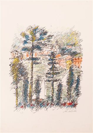 Michele Cascella (Ortona, 07/09/1892 - Milano, 31/08/1989)  Portofino