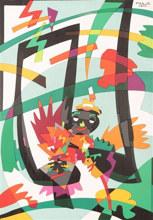 Ugo Nespolo (Mosso, 1941 - )  Energia musicale