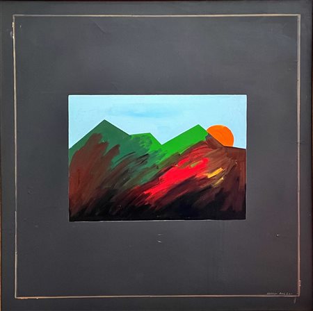 Franco Angeli (Roma, 1935 - Roma, 1988)  Può sorgere il sole ad Occidente