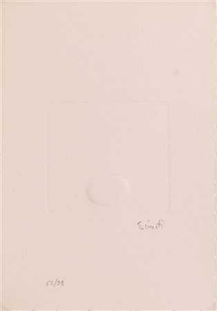 Turi Simeti (Alcamo, 1929 - Milano, 2021)  Picolo ovale bianco