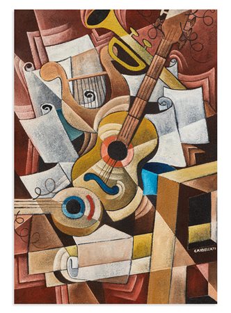 FIORENZA CRIBELLATI (1947-2009) - Tavolo del musicista, 1975