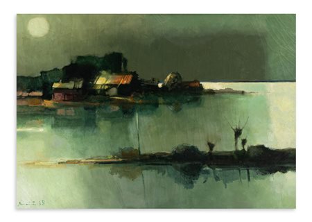 ANONIMO - Paesaggio polesano, 1968