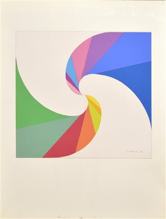 Luigi Veronesi (1908 - 1998) COMPOSIZIONE collage su cartone, cm 40x40 firma...