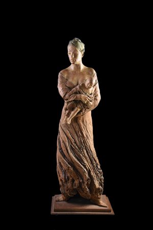 Ugo Riva (1951) DOVE VAI? bronzo patinato a cera persa, cm 100x32x24; es. 3/6...