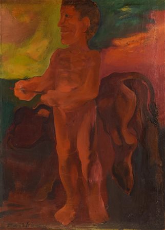 Franco Francese (1920 - 1996) STUDIO PER GIOIA DI VIVERE olio su tela, cm...