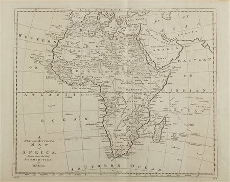  Thomas Bowen - A new and accurate Map of Africa.
Drawn from the best Authorities, 1779 
Incisione acquaforte su carta.