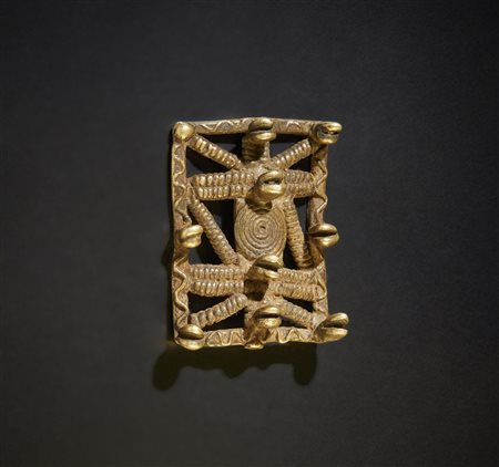  Akan - Ghana e Costa d'Avorio  - Peso per oro.
Lega metallica.
Segni d'uso.