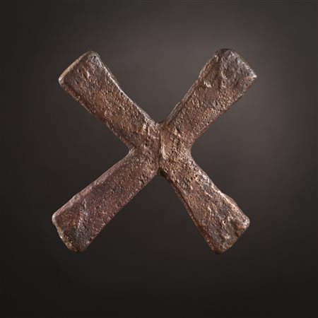  Luba - Repubblica Democratica del Congo - Croce del Katanga, Handa o Lukanu.
Moneta in lega di rame. .