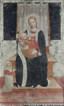 da Fossano Ambrogio bottega di, Madonna in trono con Bambino