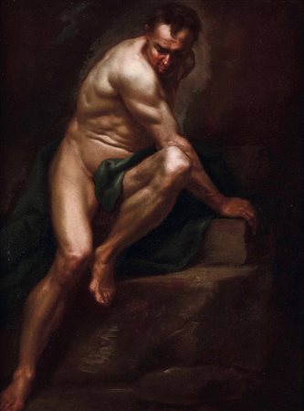 Scuola romana della fine del XVII secolo Studio di nudo maschile