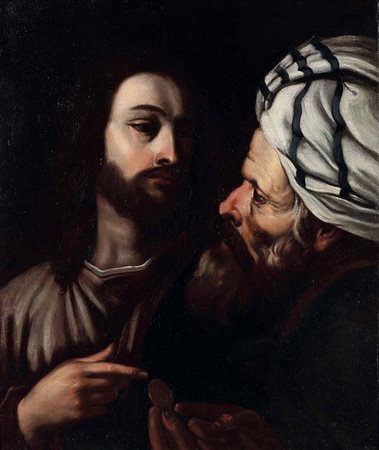 Scuola del XVII secolo Tributo della moneta