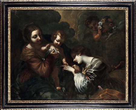 Scuola fiorentina del XVII secolo Matrimonio mistico di Santa Caterina