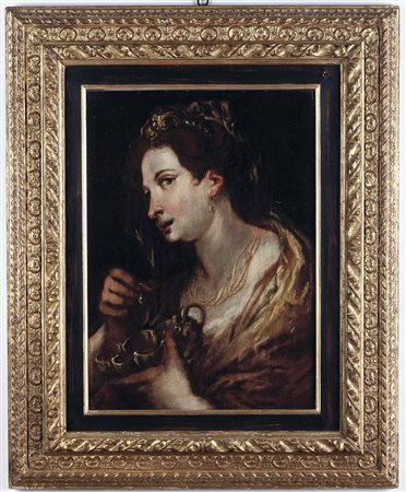 Scuola genovese del XVII secolo Cleopatra scioglie la perla