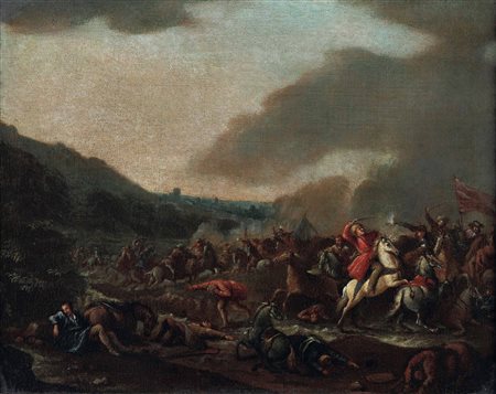 Mercanti Ilario Giacinto attribuito a, Scontro di cavalleria