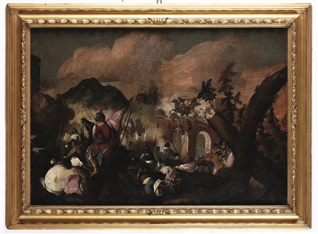 Stom Matthias attribuito a, Scontro tra la cavalleria cristiana e turca