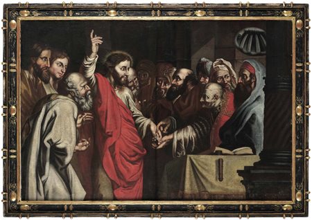 Scuola del XVII secolo Il tributo della moneta