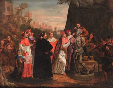 Scuola del XVII secolo Bernini realizza la scultura del Nettuno