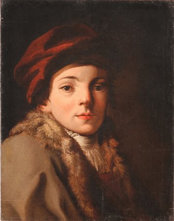 Scuola veneta del XVIII secolo Ritratto di fanciullo con berretto rosso