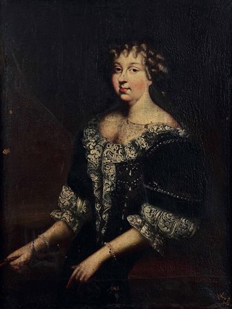 Scuola del XVIII secolo Ritratti di Vittorio Amedeo II di Savoia e Maria Giovanna Battista di Savoia-Nemours