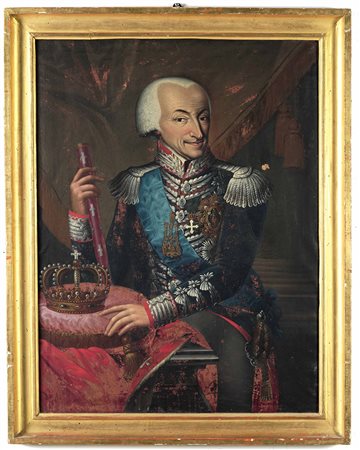 Scuola piemontese del XVIII secolo Ritratto di regnante della casa Savoia