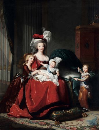 Vigèe Le Brun Elisabeth copia da, Maria Antonietta e i suoi figli