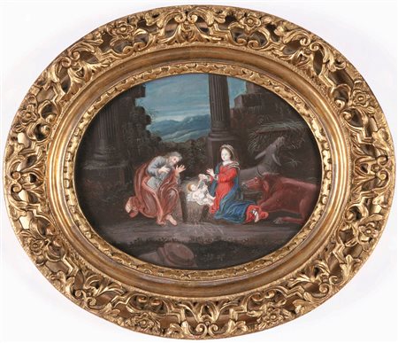 Scuola del XVIII secolo L'Adorazione del Bambino