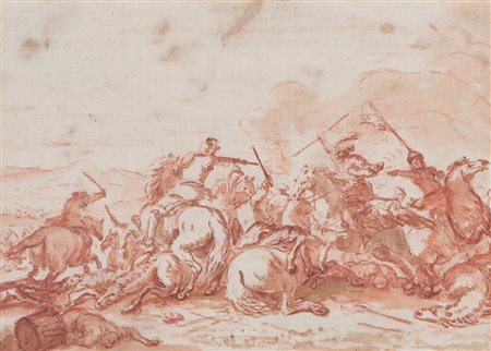 Graziani Francesco attribuito a, Scena di battaglia