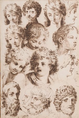 Valesio Giovanni Luigi attribuito a, Studio di teste