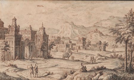Kilian Philipp Andreas attribuito a, Veduta di una città orientale