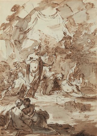 Scuola veneta del XVIII secolo Diana e le ninfe, Diana e Atteone