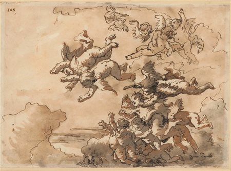 Tiepolo Giandomenico, Volo di putti