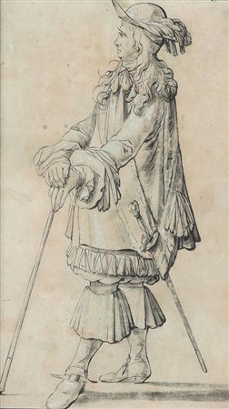 Scuola del XVIII secolo Gentiluomo di profilo