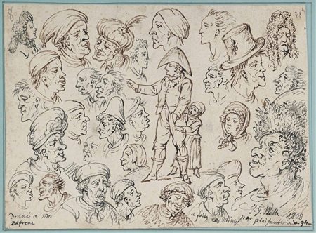 Wille Pierre Alexandre, Studi di teste di carattere