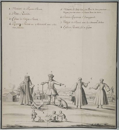 Scuola francese del XVIII secolo Costumi russi