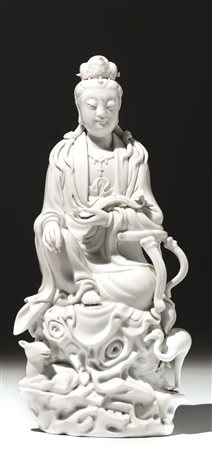 Scultura, Cina sec. XIX - XX, in porcellana blanc de Chine, raffigurante...