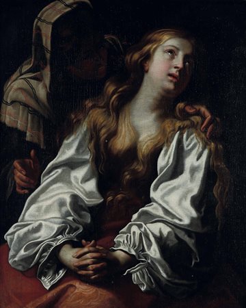 Scuola caravaggesca del XVII secolo La conversione di Maria Maddalena