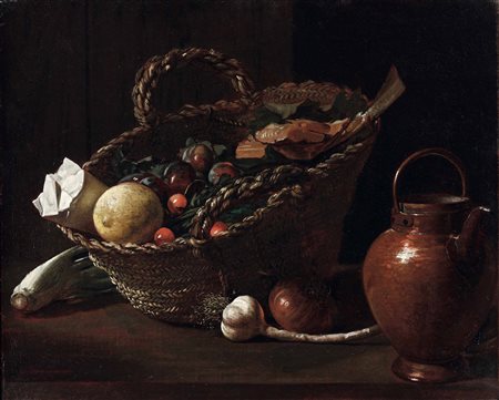 Briglia Giovanni Francesco, Natura morta con cesto, frutti e ortaggi