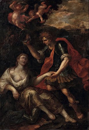 Scuola italiana del XVII secolo Il battesimo di Clorinda