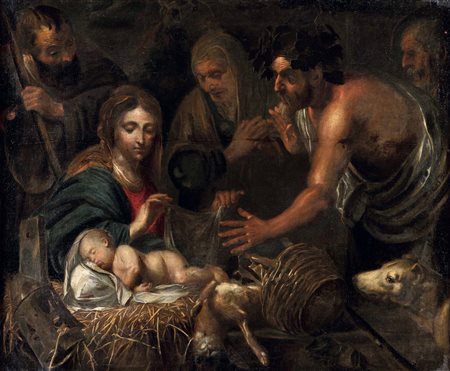 Castiglione Giovanni Benedetto, Adorazione del Bambino