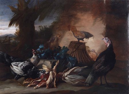 Duranti Giorgio, Paesaggi con galline e tacchini