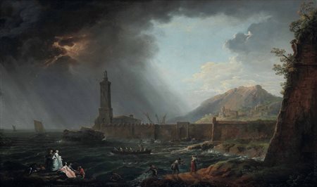 Vernet Claude Joseph cerchia di, L'arrivo della tempesta