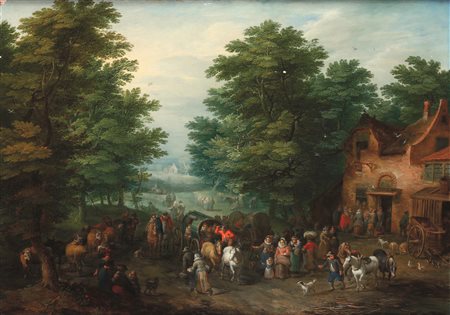 Gijsels Peeter attribuito a, Scena di villaggio