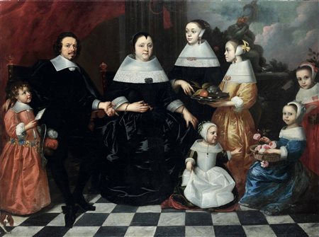 van Oost Jacob cerchia di, Ritratto di famiglia