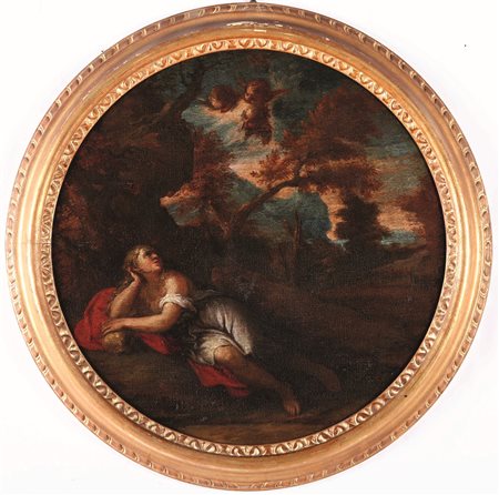 Scuola del XVII secolo San Girolamo e Maria Maddalena in eremitaggio