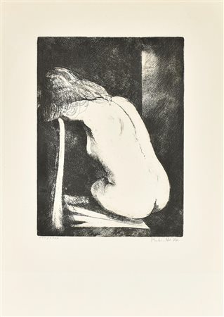 Fulvio Platinetti NUDO DI SCHIENA incisione su carta, battuta cm 42x31, su...