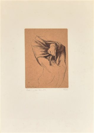 Fulvio Platinetti SENZA TITOLO incisione su carta, battuta cm 22x16, su...