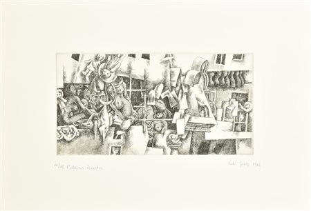 Rudi Gorog L'ULTIMA FINESTRA incisione su carta Fabriano, battuta cm...