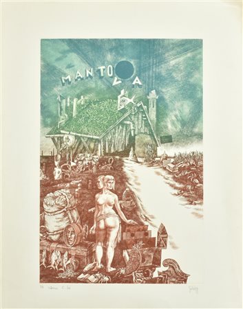 Rudi Gorog INFERNO C. 20 incisione su carta, battuta cm 59x39, su foglio cm...